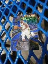 2020-21 Panini Select Turbocharged Zion Williamson #3 Blue Prizm