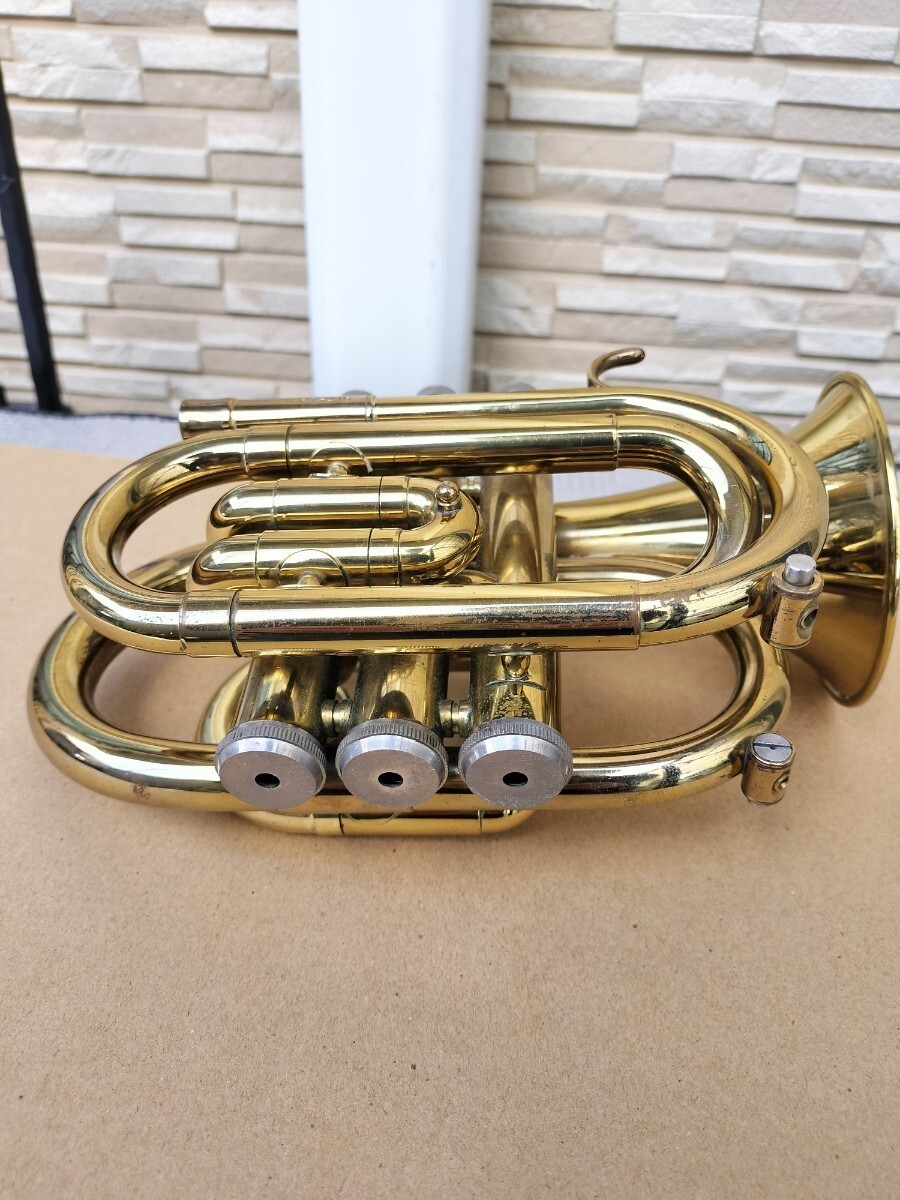 Jupiter SPT-416 Pocket Trumpet Bb SPT416 Silver Plated for Parts