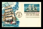 US FIRST DAY CARD COAST GUARD EAGLE T M WEDDLE HAND PAINTED CACHET BACK INFO