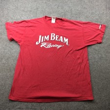 Vintage Jim Beam Racing Shirt Mens XL Red Robby Gordon Drink Smart NASCAR