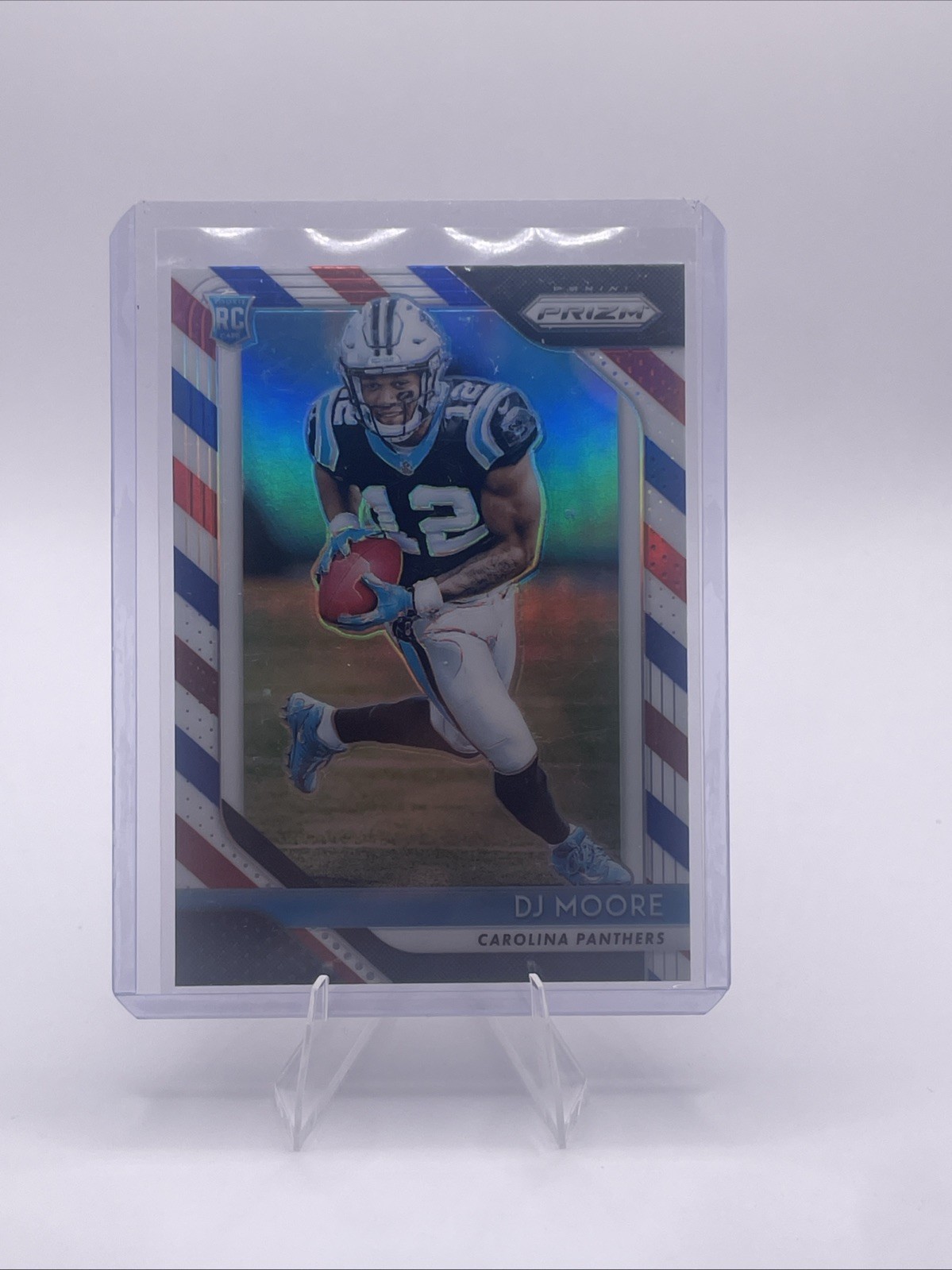 2018 Panini Prizm - Rookie D.J. Moore #207 Red White & Blue Prizm (RC)