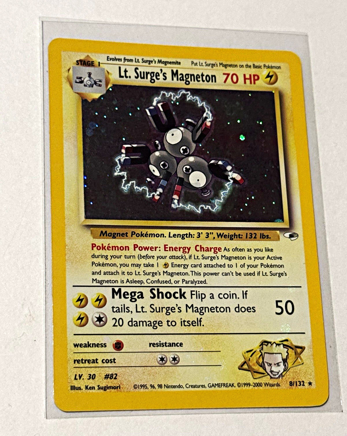 Pokémon TCG Lt. Surge's Magneton Gym Heroes 8/132 Holo Rare