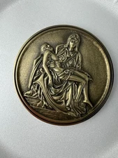 Batesville Casket LifeStories Display Funeral Medallion Magnet Maryholding Jesus