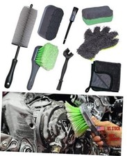 8 Pack Motorcycle Cleaning Kit - Professional Safe for Chrome/Engine/Tires,