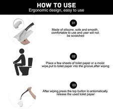 Toilet Aids Tools Butt Wiper Long Handle Toilet Aids for Wiping, 15" Comfort Bot