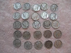 Mercury dimes - 1940's - Lot of 25
