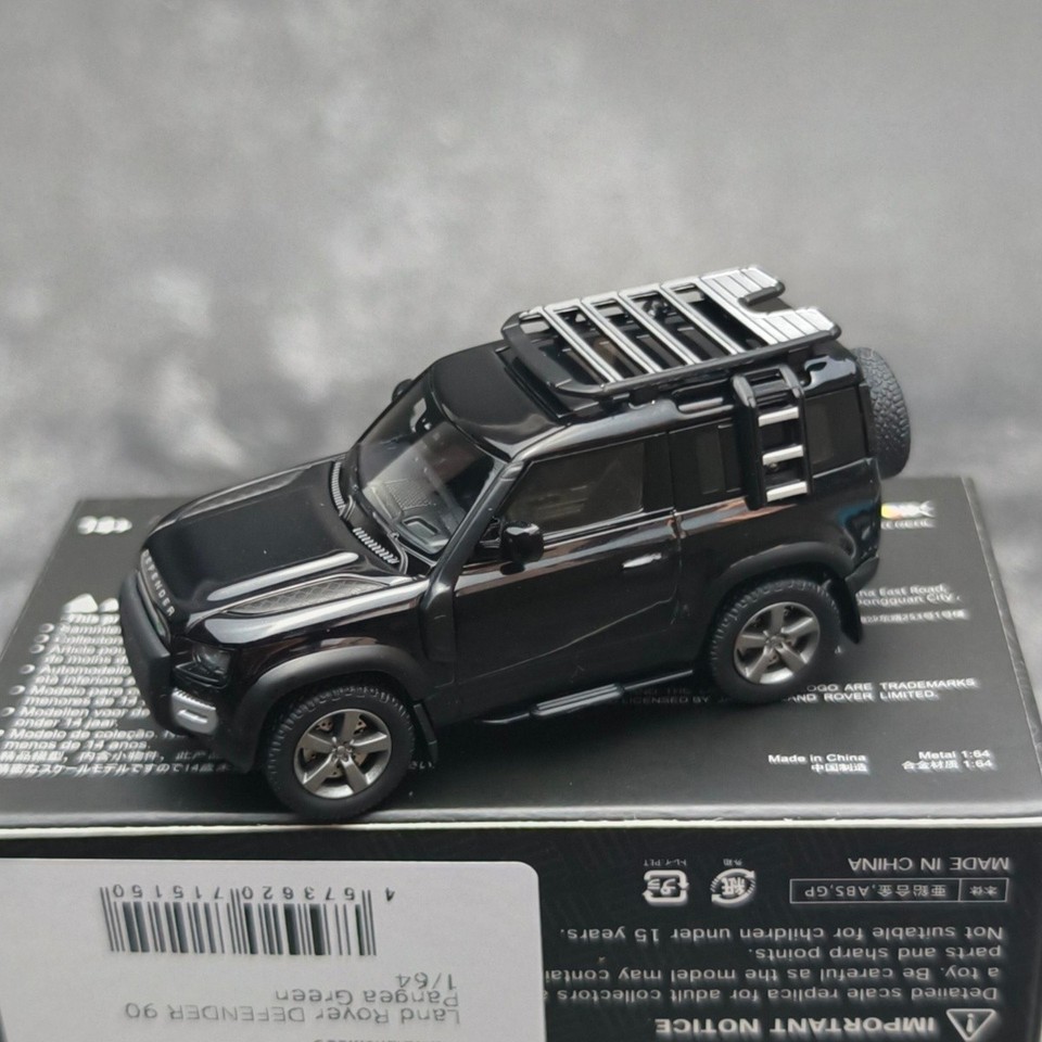AR Box 1/64 Land Rover black Defender 90 Alloy Diecast Car Model Toys ...