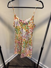 ASOS Design Mini Slip Dress Bright Floral Size 8