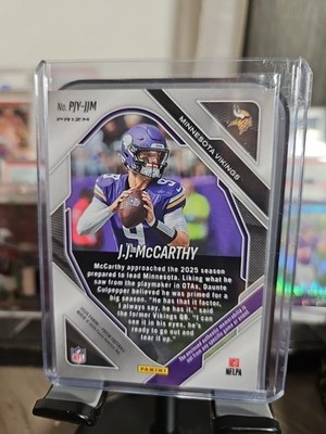 2025 Panini Prizm JJ McCarthy Neon Green Pulsar Premier Jersey