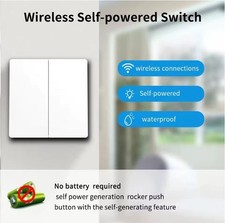 RF433 Self-Powered Wireless Light Switch, Kin...