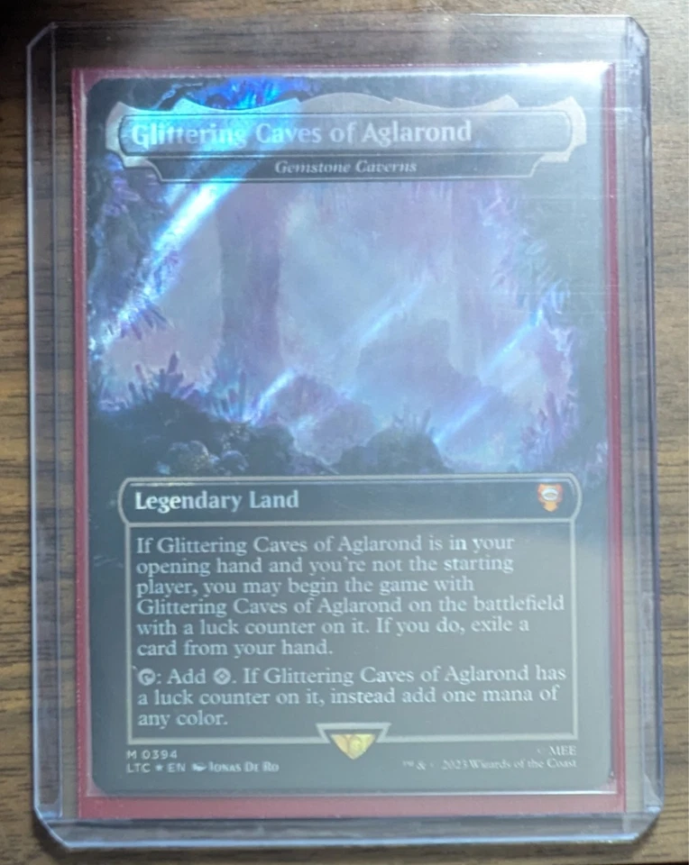 MTG Glittering Caves of Aglarond -Gemstone Caverns Surge Foil Commander: LOTR LP - Image 3 of 3