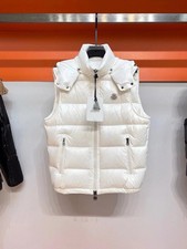 Moncler Ärmellose Weste Mädchen Männer Weiß Schwarz Neu