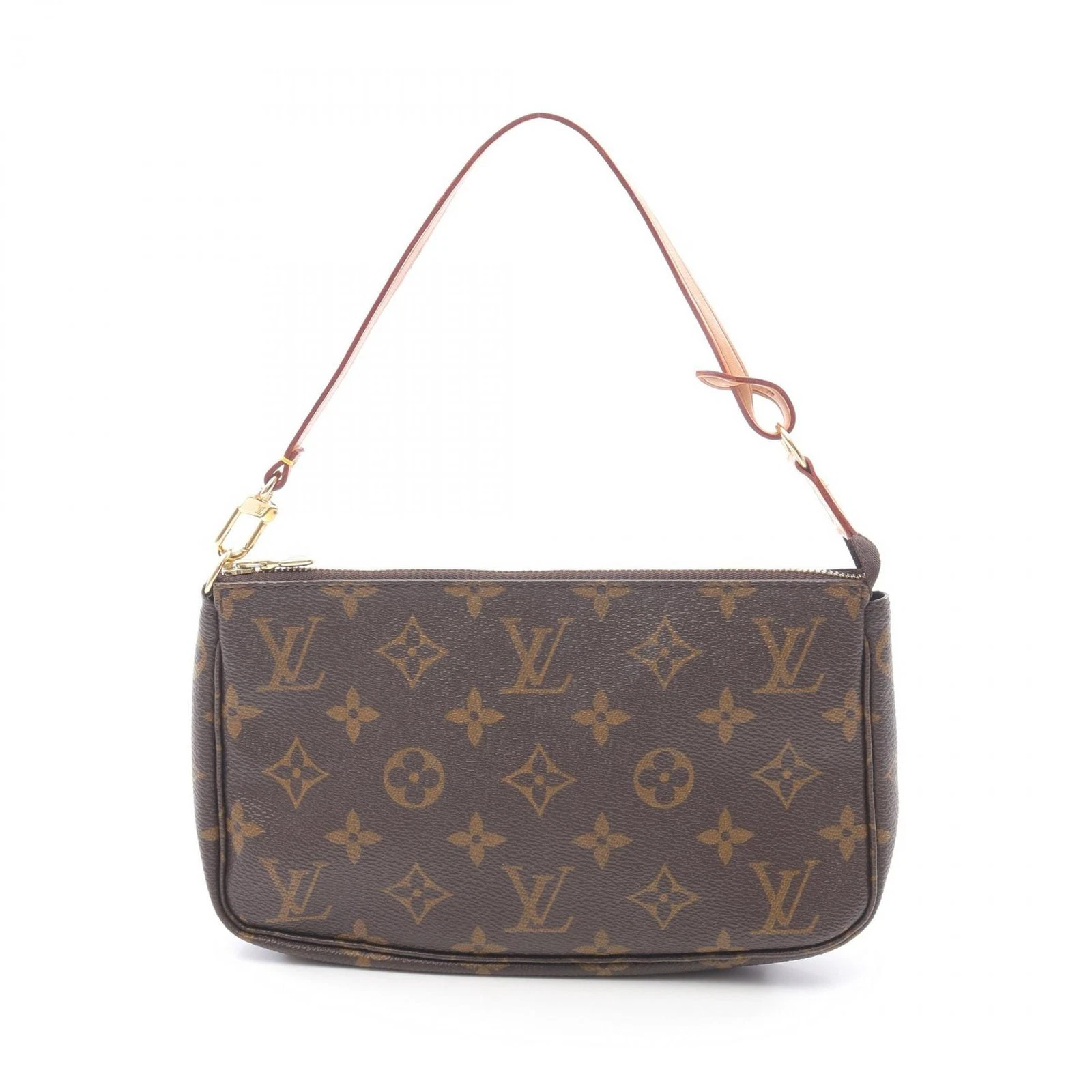 LOUIS VUITTON（LV） Louis Vuitton Pochette Accessorio Monogram Borsa a Mano Rivestita Tela Pelle r Sk