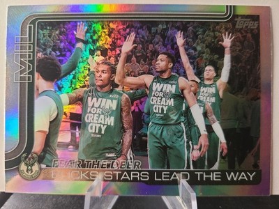 2025-26 Topps Fear The Dear Bucks Stars Lead The Way Rainbow Foil #281 Bucks