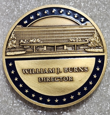 CIA Director William J. Burns Personal Challenge Coin   Presented 2021   44mm