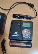 SHARP MD-DR77 Portable MiniDisc Recorder Player with Remote and Mic