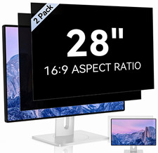 28 in 16:9 Computer Monitor Screen Privacy Filter Black Universal 2pack