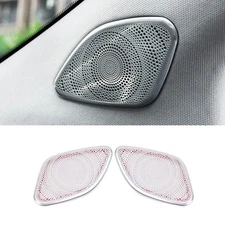 Car For Nissan Murano 15-2024 Silver stainless A Post Speaker Sticker Cover Trim