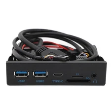 3.5 Inch Front Panel USB C Hub, TF Internal Card Reader,5Gbps 3.2 black 