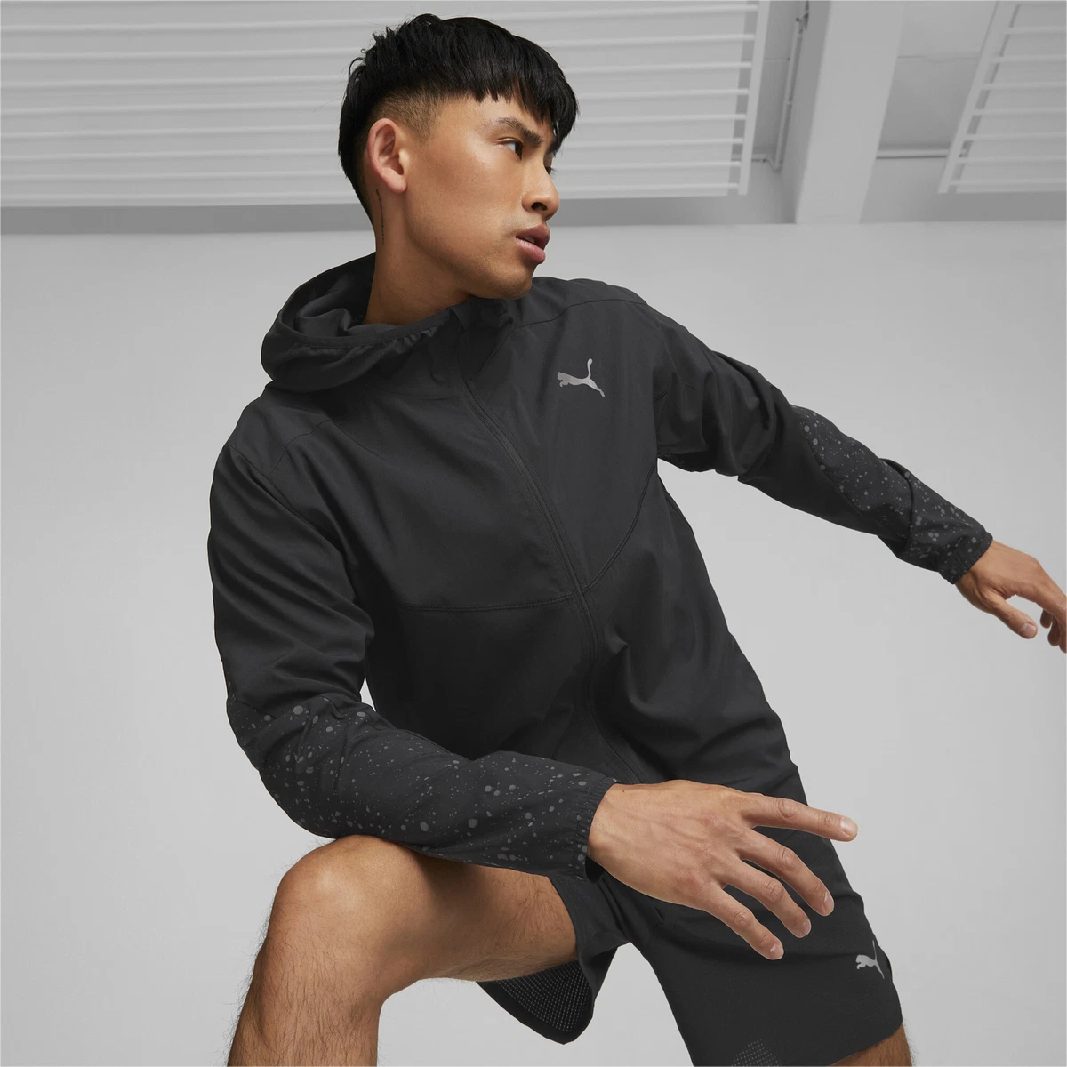 PUMA Reflective Printed Woven Running Jacket Mens eBay