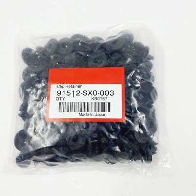 #ad 100x 91512 SX0 003 Fender Liner Retainer Fastener Clips For Honda $10.05