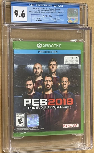 Xbox ONE PES 2018 LIONEL MESSI Luis Suarez NEYMAR Pique Rakitic CGC 9.6 A++