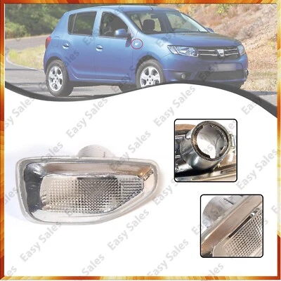 1 x Clignotant Latéral Droite Blanc Argenté pour Dacia Logan Sandero II 2012+ - Photo 1/4