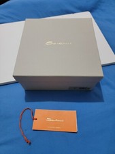 Luxus Geschenkbox zur Aufbewahrung der Marke SANTONI italienische Schuhe, Farbe grau 23 x 23 x 10 cm
