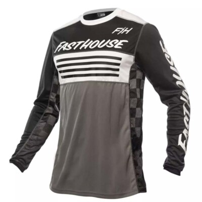 Fasthouse Grindhouse Omega Jersey schwarz/grau M für MX Enduro Motocross