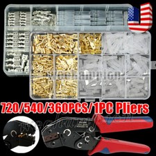 720PCS Assortment Terminal Electrical Wire Crimp Connector Kit Male Female Spade