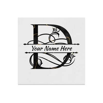 Fancy Monogram Personalized ''D'' Themed Cocktail Napkins B-G