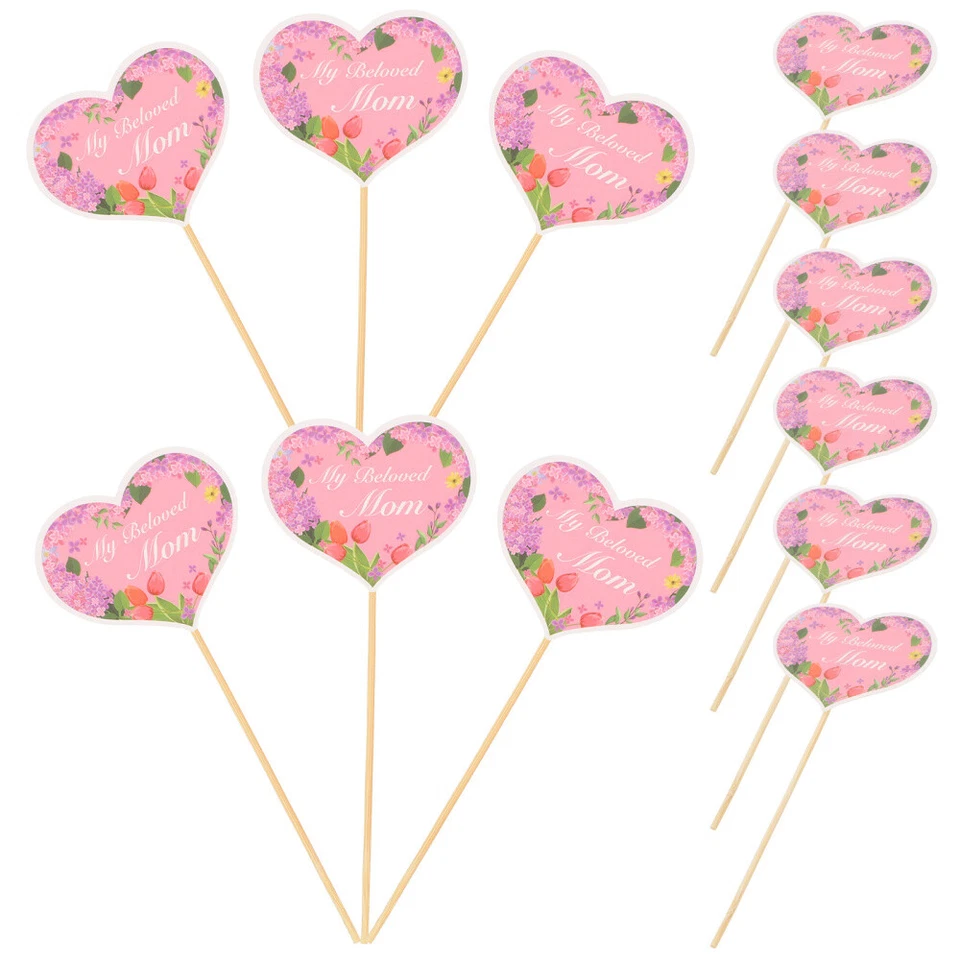 48 piezas Regalos Día de la Madre Inserción Pick Premium Seguro Decorativo Pastel Inserto Foto 4 de 4