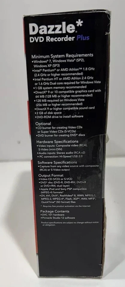 Dazzle DVD Recorder Plus Video Capture Device + Video Editing Software [Pc Disc] - Image 3 of 4