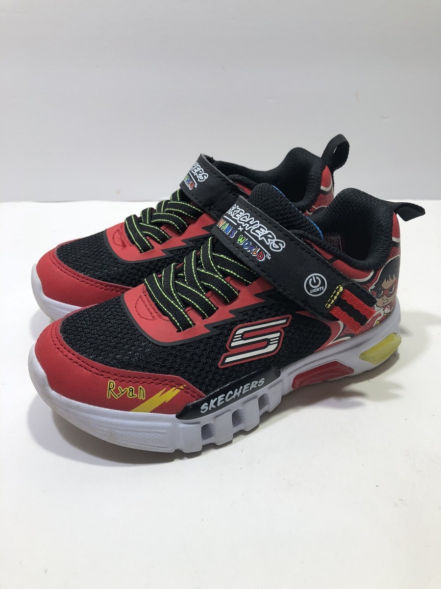 SKECHERS S LIGHTS FLEX GLOW HERO SPEED SNEAKER KIDS Size 11 Used - Main Image