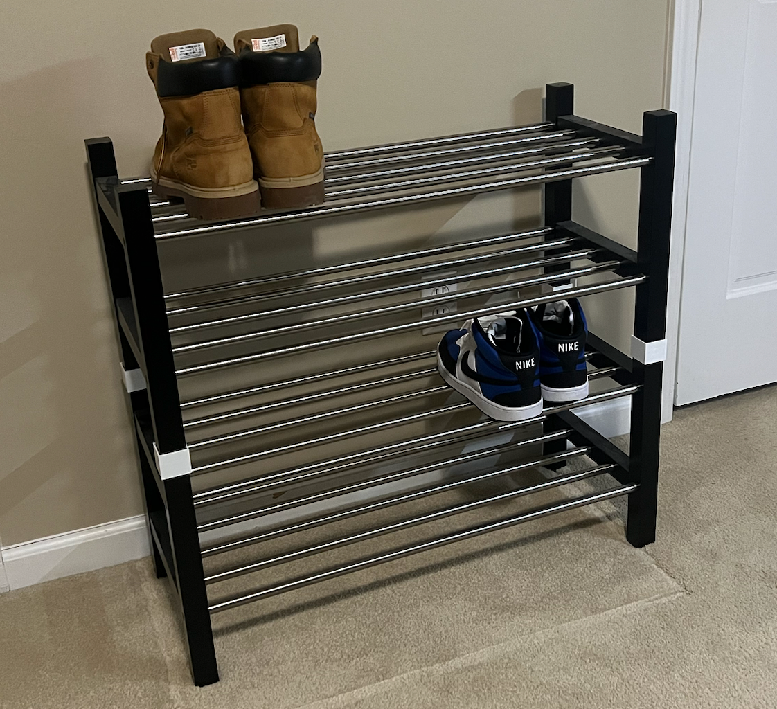 IKEA TJUSIG Shoe Rack Connectors Black and White (Set of 4)