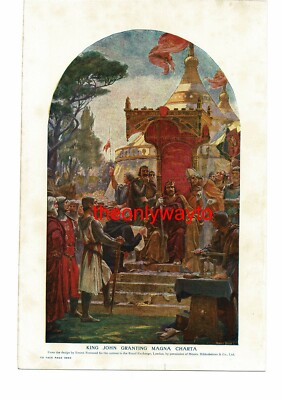 King John Granting Magna Charta, Buchillustration (Druck), 1907/9