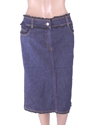 Red Valentino Rock Knielang Größe 42 W28 M Medium Jeans Blau Denim Straight Tube