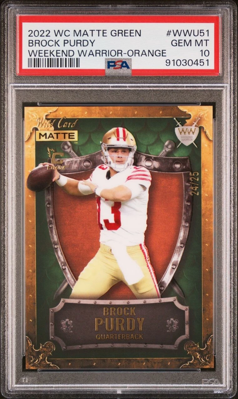 Brock Purdy Wild Card Matte Green Weekend Warrior #WWU51 Orange