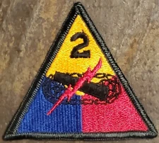 US Army Second 2nd Armored ARMOR Division Full Color Patch NOS "HELL ON WHEELS"