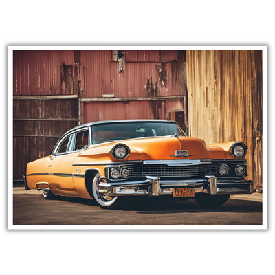 Auto Kunstdruck - A4 - Poster Wandbild - Plakat - Man Cave Deko - 29,7 x 21 cm