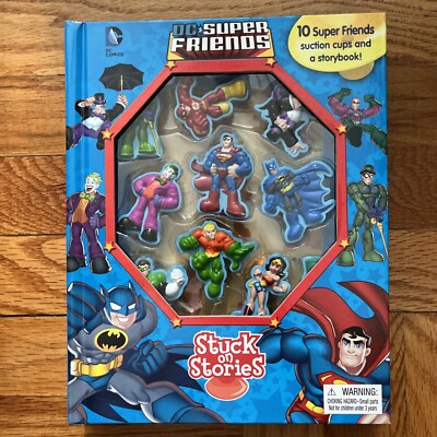 Comics DC Super Friends Stuck On Stories 10 Characters Storybook Batman Superman
