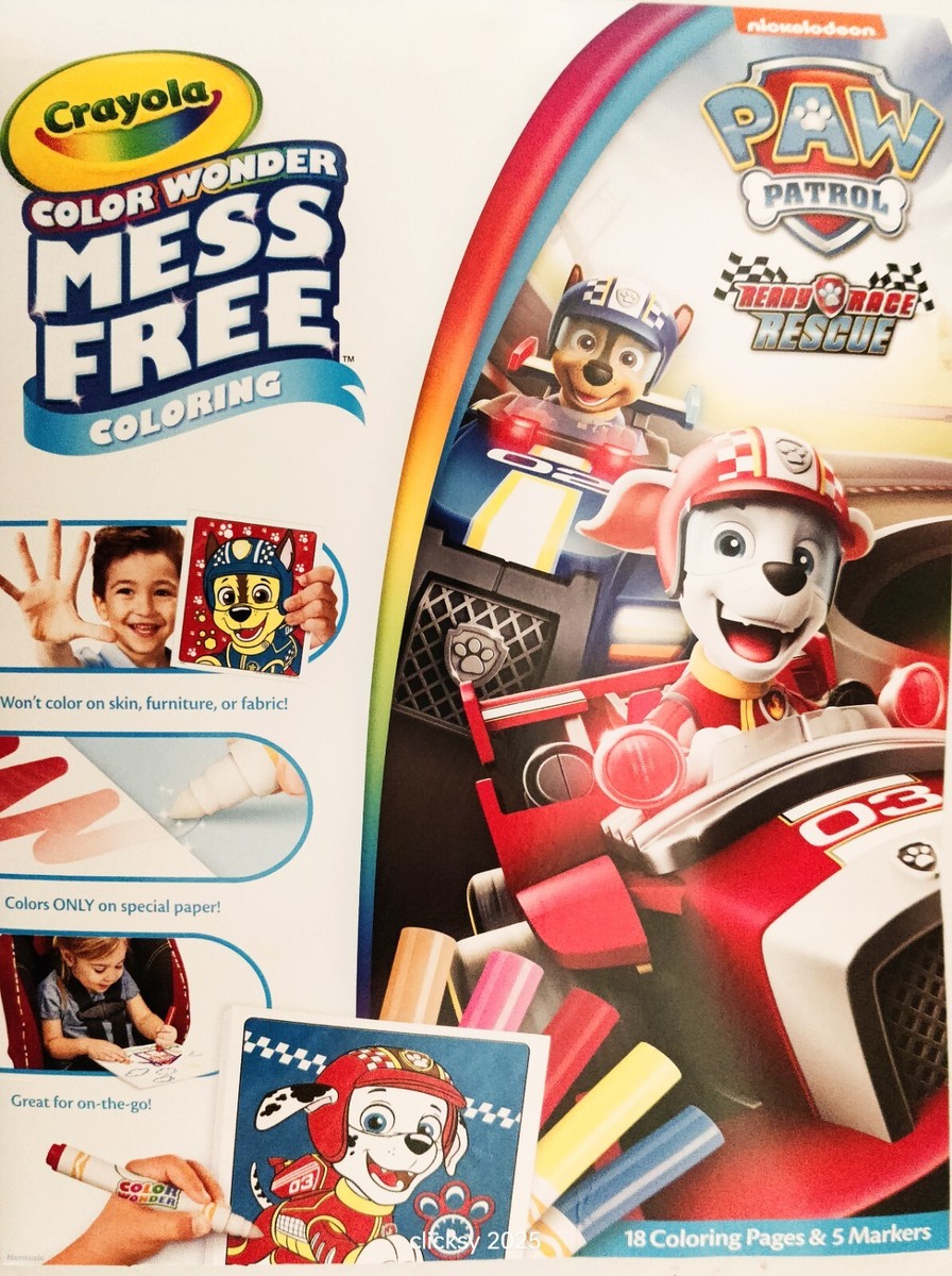 Crayola Color Wonder, Paw Patrol Rescue Colouring Pages Mess Free Markers