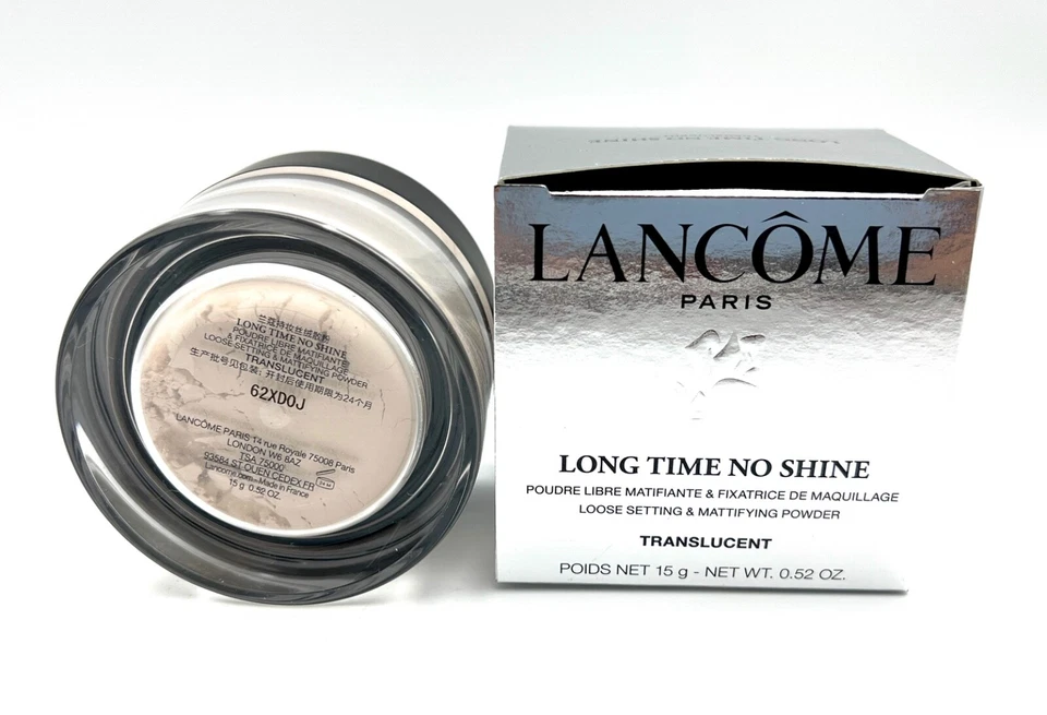 New! Lancome Long Time No Shine  Loose Setting & Mattifying Powder ~ TRANSLUCENT - Image 2 of 2