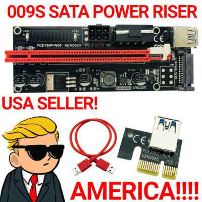 1 pc Ver009S Usb 3.0 SATA PCI-E GPU Riser Ver 009S Express 1X 4X 8X 16X Crypto