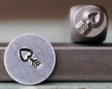 SUPPLY GUY 6mm Heart Arrow Metal Punch Design Stamp SGCH-282