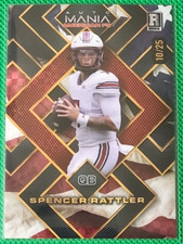 SPENCER RATTLER /25 2024 Wild Card Auto Mania Rookie RC SAINTS SSP. rookie card picture