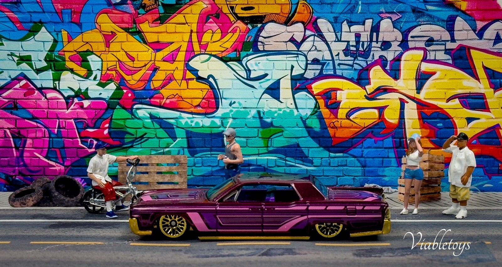 1/64 Scale Paper Pop Up Photo Prop Display For Diecast Vehicles Handmade Via