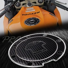 Gas Tank Fuel Cap Cover Guard Pad for 03+ CB/CBR CBR1000RR/CBR600RR Chrome+Black