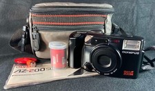 VINTAGE OLYMPUS AZ-200 SUPERZOOM 35mm 38 80mm FILM CAMERA TESTED WORKING