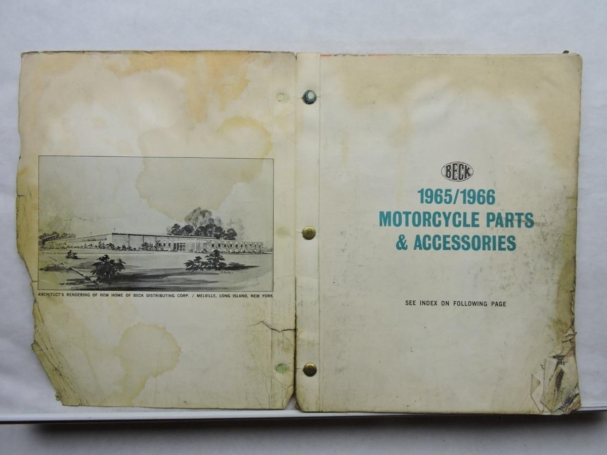 1965 1966 Beck Motorcycle Parts & Accessories Catalog Price